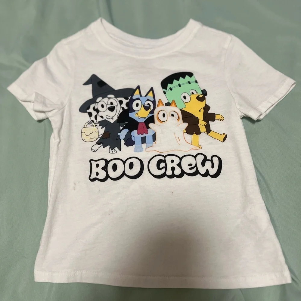 Bluey White Boo Crew Graphic T-Shirt